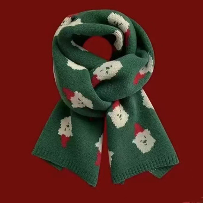 Reindeer Knit Christmas Scarf