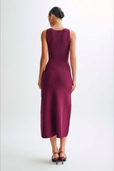 Fashion Buttoned Knit Work Dress