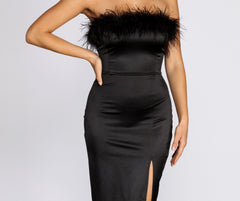 Robin Formal Stylish Satin Midi Dress S.o. Short Dresses