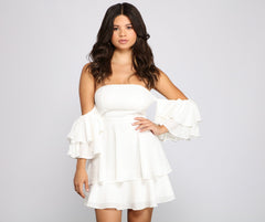 Ravishing Ruffles A-Line Mini Dress - Lady Occasions