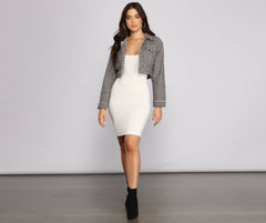 Classic Chic Scoop Charming Neck Knit Mini Dress Casual Dresses