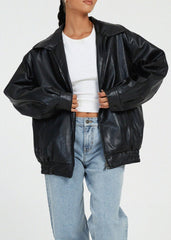 Women's Leather Jacket �Locomotive-InspiRed Style