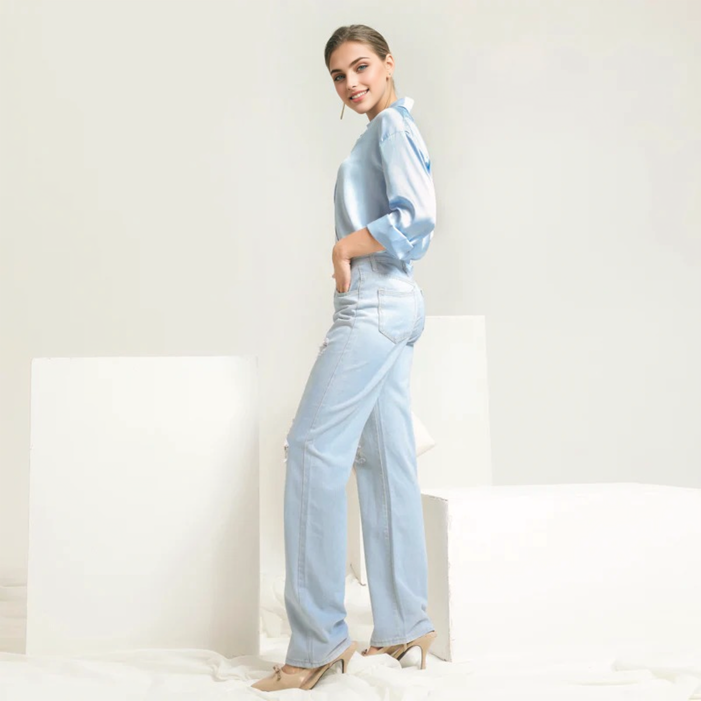Julia Fashion - Casual Office Lady Jeans