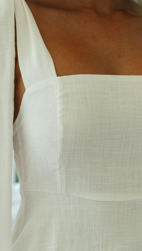Pepper Pots Mini Dress - White