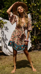 JuliaFashion - women elegant Cut Out Bohemian Mini Dress