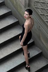 Aarohi Crystal Mesh Mini Dress