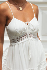 Ruffled Strap A-Line Flared Boho Dress