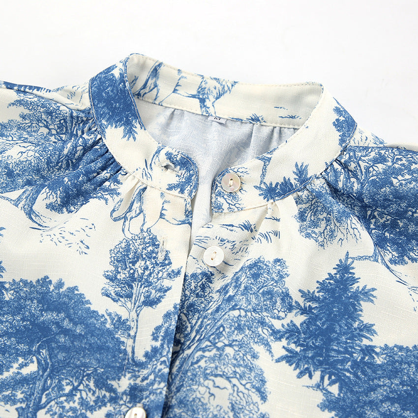 Dreamy Florals Shirt - Blue