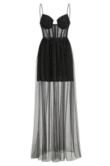 Crystal Embellished Stylish Corset Gown