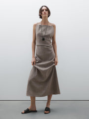 Flowy Square Neck Midi Dress