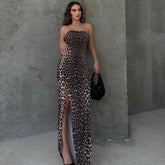 Severus Slit Dress - Brown
