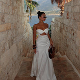 Cruz Maxi Dress-White