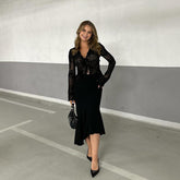 Lace Lovers Tie Up Top - Black