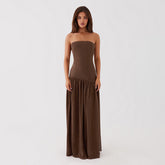 Elysian Grace Dress - Brown