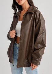 Women's Leather Jacket �Locomotive-InspiRed Style