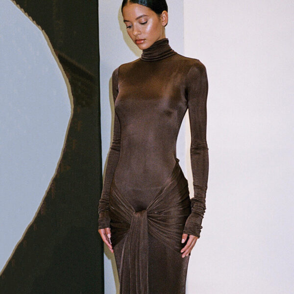 Roma Maxi Dress- Brown