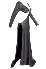 Cut Out Stylish Backless Gown