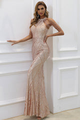 Halter Neck Sequin Mermaid Prom Dress | Dress In Beauty