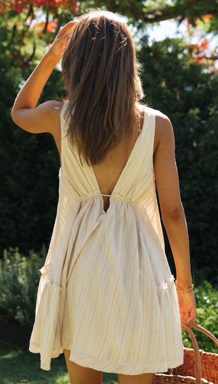 Alfie Mini Dress - Apricot