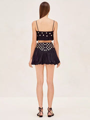 Luminous Allure Mirror Skirt Set