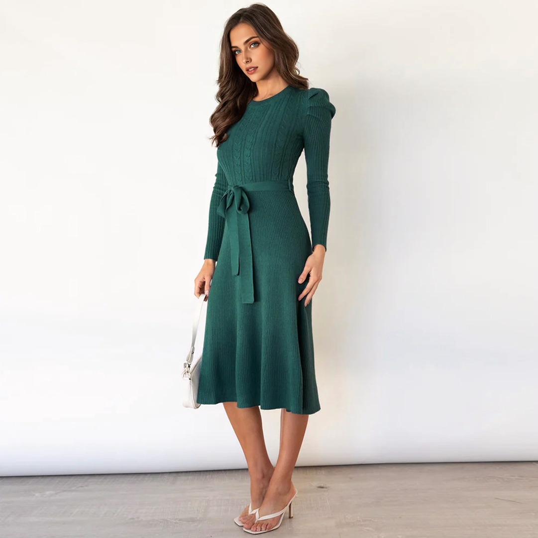Julia Fashion - Women's Casual Knitted Sweater Dress