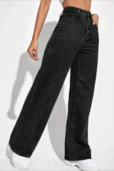 High Waist Chic Straight Relaxed Jeans