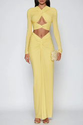 Danai Ruch Cutout Skirt Set