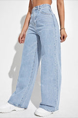 High Waist Chic Straight Relaxed Jeans