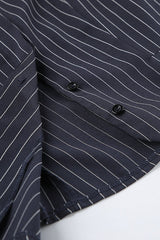 Striped Halter Two Piece Blazer Skirt Set