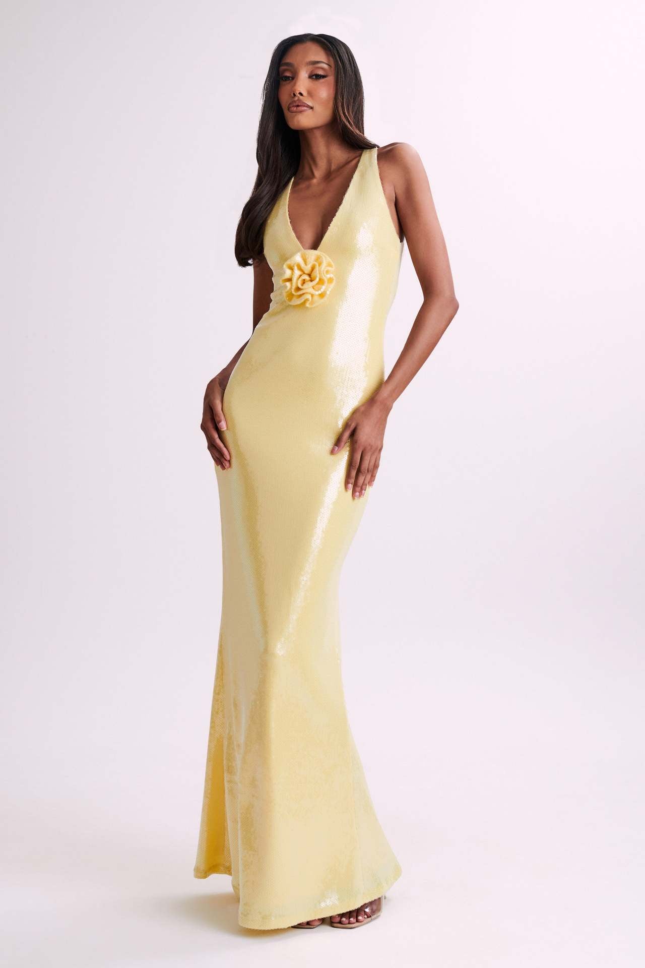 Hexed Bodycon Dress - Yellow