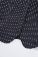 Striped Halter Two Piece Blazer Skirt Set