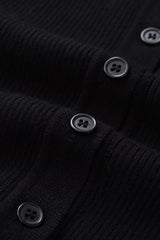 Chic Snood Neck Ribbed Knit Top