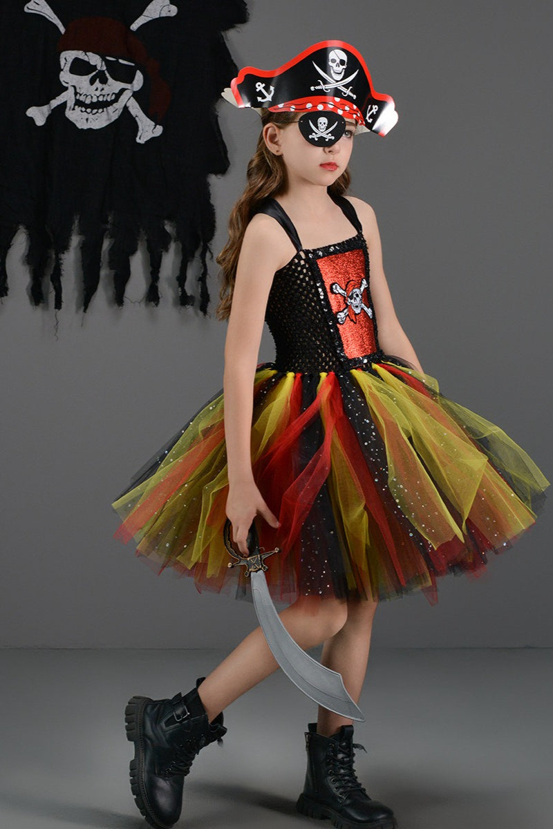 Pirate Girl Tutu Dress Kid Halloween Costume