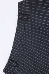 Striped Halter Two Piece Blazer Skirt Set