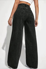 High Waist Chic Straight Relaxed Jeans