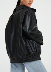 Women's Leather Jacket �Locomotive-InspiRed Style
