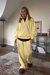 Half Zip Oversized Sweatshirt Pants Set