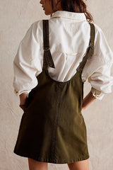 Mini Suspender Denim Dress