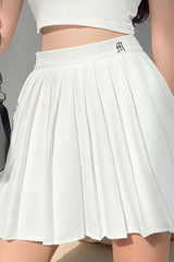 Pleated Anti-Chafe High Waist Pocket Sports Skirt