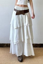Asymmetrical A-Line Maxi Skirt