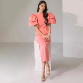 JuliaFashion-Chic Korea Vintage Pencil Split Dress