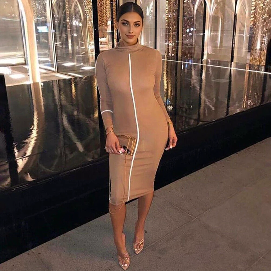 Julia Fashion - Elegant Summer New Women Long Seeve Slim Long Dress