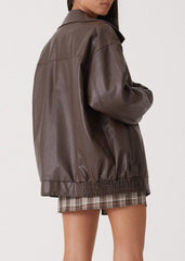 Women's Leather Jacket �Locomotive-InspiRed Style
