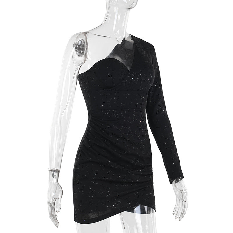 Graceful edge Dress-Black