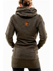 With And Front Hooded Pocket Fit Slim Sweatshirt Pullover Drawstring Sweaters-L