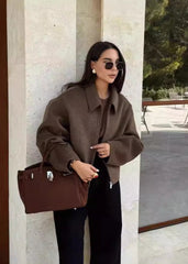 Timeless Woolen Lapel Jacket �Fall & Winter Essential