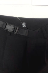 Cutout Tailored Slim Straight Pants