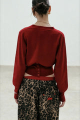 Vintage Embroidered Knit Cardigan