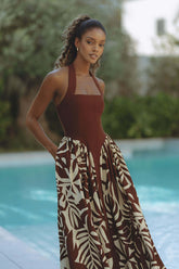 Rastie Midi Dress - Matelo Print