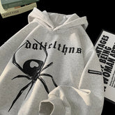 Vintage Hip Hop Stylish Spider Pattern Hoodie